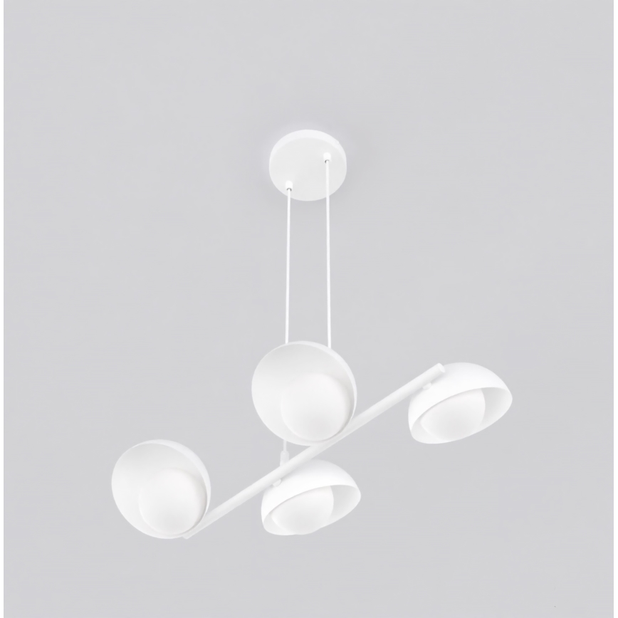 Lámpara colgante con cable BOOM 4xG9/8W/230V blanca