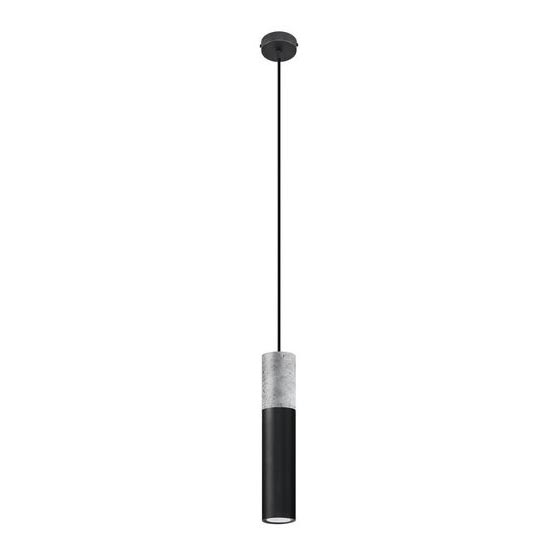 Lámpara colgante con cable BORGIO 1xGU10/40W/230V hormigón/metal negro