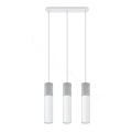 Lámpara colgante con cable BORGIO 3xGU10/40W/230V hormigón/metal blanco