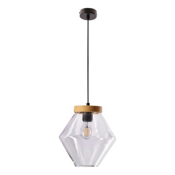 Lámpara colgante con cable BRELS 1xE27/40W/230V transparente