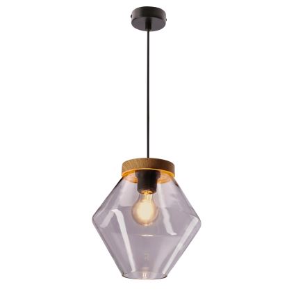 Lámpara colgante con cable BRELS 1xE27/40W/230V transparente