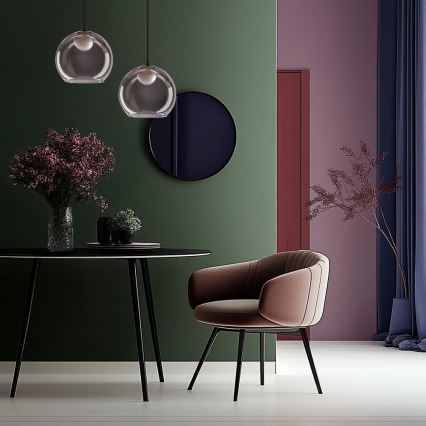 Lámpara colgante con cable BRIN 1xG9/15W/230V negro ahumado