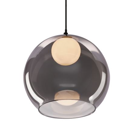 Lámpara colgante con cable BRIN 1xG9/15W/230V negro ahumado