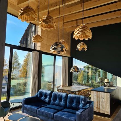 Lámpara colgante con cable BURGO 1xE27/60W/230V Ø 35 cm