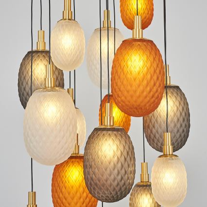 Lámpara colgante con cable CACTUS 16xG9/5W/230V cobre/gris/blanco