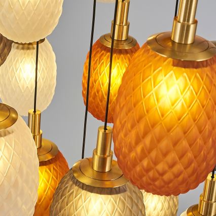 Lámpara colgante con cable CACTUS 16xG9/5W/230V cobre/gris/blanco