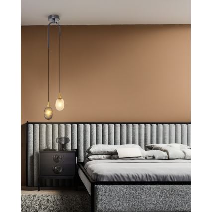 Lámpara colgante con cable CACTUS 2xG9/5W/230V gris/blanco