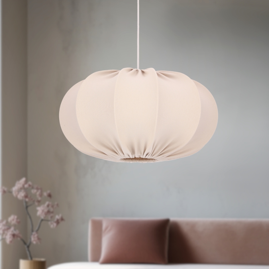 Lámpara colgante con cable CAFEE 1xE27/40W/230V, diámetro 52 cm, beige