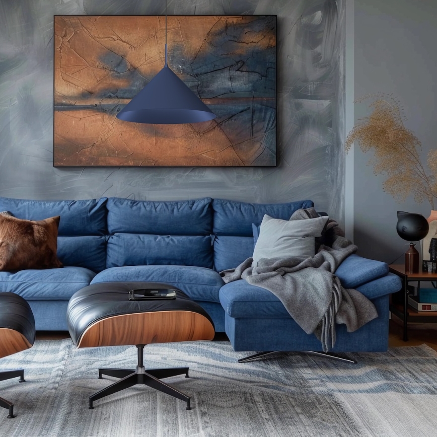 Lámpara colgante con cable CAPITAL 1xGX53/15W/230V, diámetro 46 cm, azul