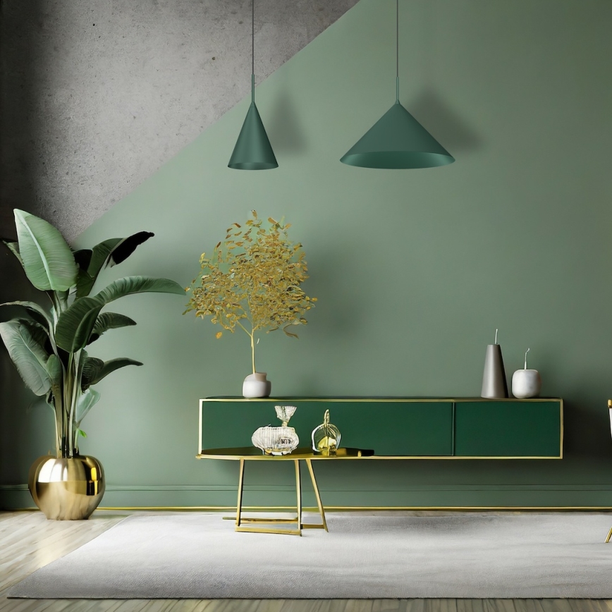 Lámpara colgante con cable CAPITAL 1xGX53/15W/230V, diámetro 46 cm, verde