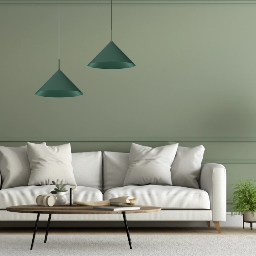 Lámpara colgante con cable CAPITAL 1xGX53/15W/230V, diámetro 46 cm, verde