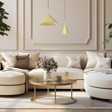 Lámpara colgante con cable CAPITAL 1xGX53/15W/230V, Ø 17 cm, acabado dorado