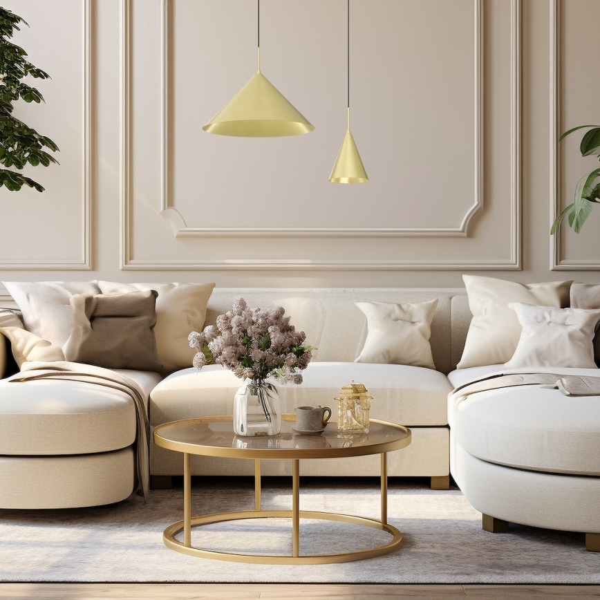 Lámpara colgante con cable CAPITAL 1xGX53/15W/230V, Ø 17 cm, acabado dorado