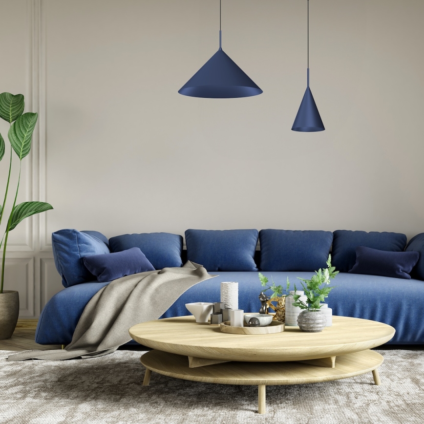 Lámpara colgante con cable CAPITAL 1xGX53/15W/230V, Ø 17 cm, azul