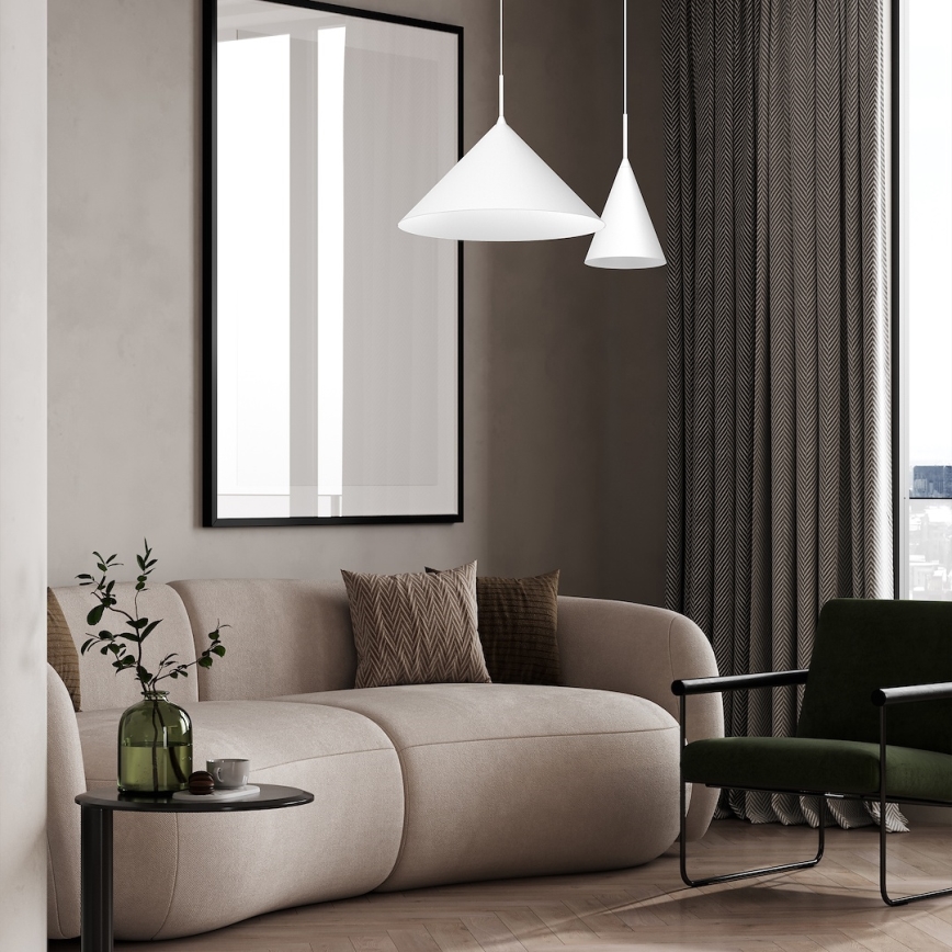 Lámpara colgante con cable CAPITAL 1xGX53/15W/230V Ø 17 cm blanca