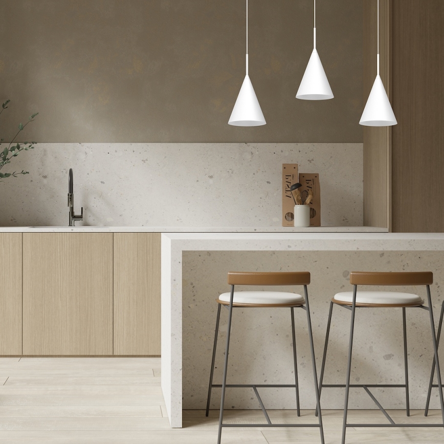 Lámpara colgante con cable CAPITAL 1xGX53/15W/230V Ø 17 cm blanca