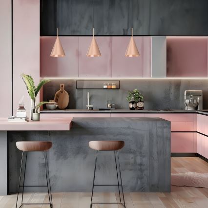 Lámpara colgante con cable CAPITAL 1xGX53/15W/230V Ø 17 cm oro rosa