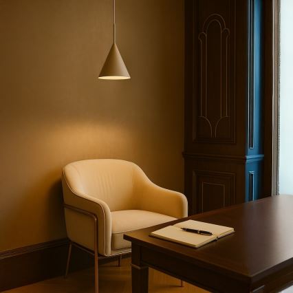 Lámpara colgante con cable CAPITAL 1xGX53/15W/230V Ø 17 cm topo