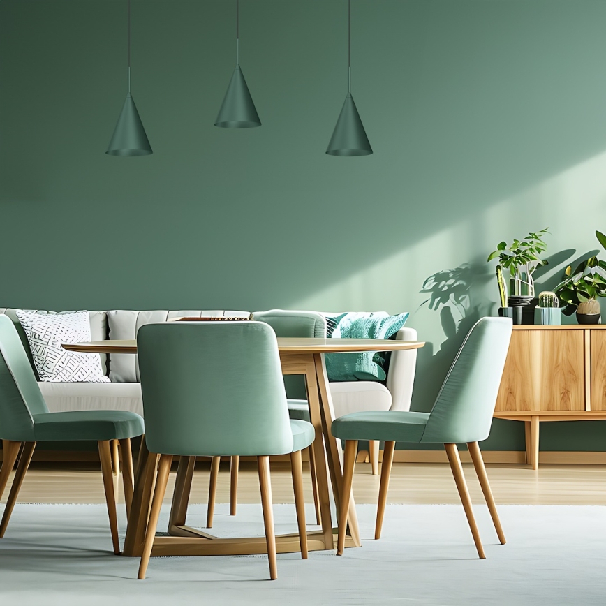 Lámpara colgante con cable CAPITAL 1xGX53/15W/230V Ø 17 cm verde