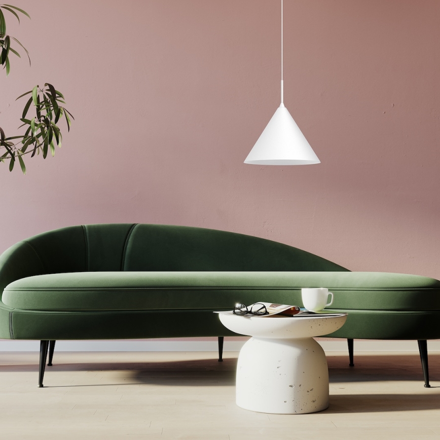 Lámpara colgante con cable CAPITAL 1xGX53/15W/230V Ø 32 cm blanca