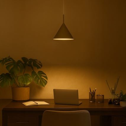 Lámpara colgante con cable CAPITAL 1xGX53/15W/230V Ø 32 cm taupe