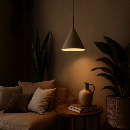 Lámpara colgante con cable CAPITAL 1xGX53/15W/230V Ø 32 cm taupe