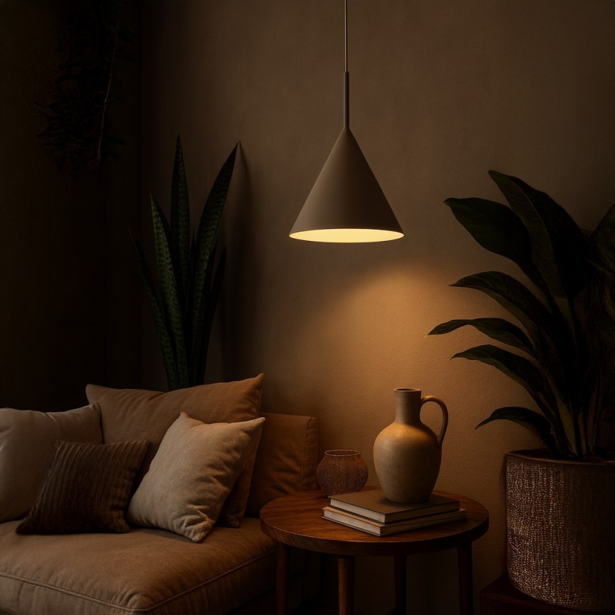 Lámpara colgante con cable CAPITAL 1xGX53/15W/230V Ø 32 cm taupe