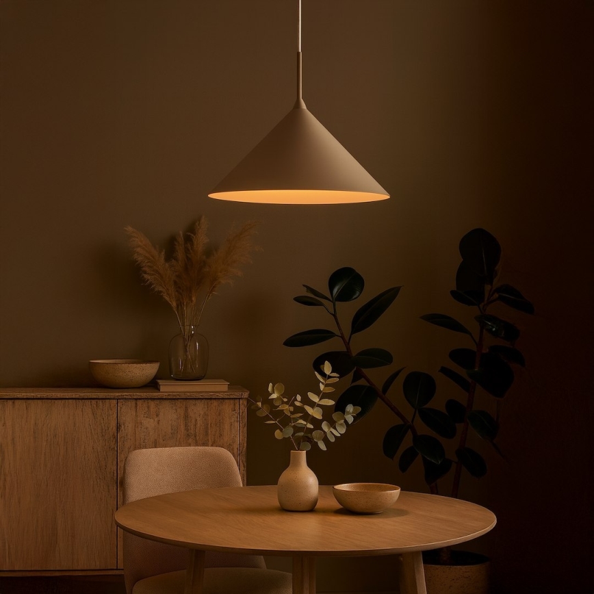 Lámpara colgante con cable CAPITAL 1xGX53/15W/230V Ø 46 cm beige