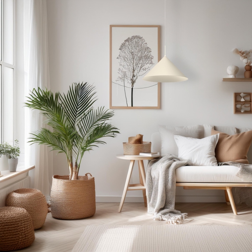 Lámpara colgante con cable CAPITAL 1xGX53/15W/230V Ø 46 cm color crema