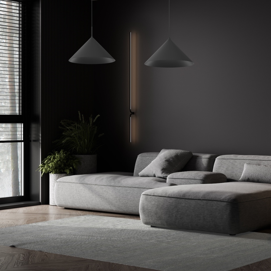 Lámpara colgante con cable CAPITAL 1xGX53/15W/230V Ø 46 cm negra