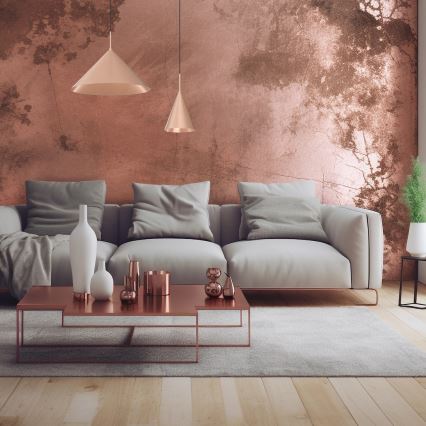 Lámpara colgante con cable CAPITAL 1xGX53/15W/230V Ø 46 cm oro rosa