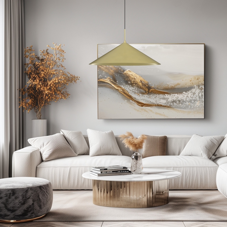 Lámpara colgante con cable CAPITAL 1xGX53/15W/230V Ø 60 cm dorada