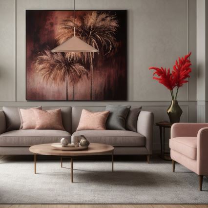 Lámpara colgante con cable CAPITAL 1xGX53/15W/230V Ø 60 cm oro rosa