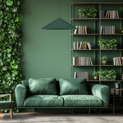 Lámpara colgante con cable CAPITAL 1xGX53/15W/230V Ø 60 cm verde