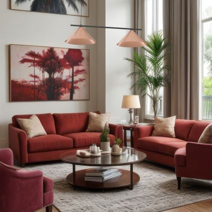 Lámpara colgante con cable CAPITAL 2xGX53/15W/230V oro rosa