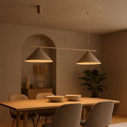 Lámpara colgante con cable CAPITAL 2xGX53/15W/230V taupe