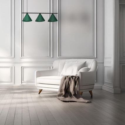 Lámpara colgante con cable CAPITAL, 3x GX53/15W/230V, color verde