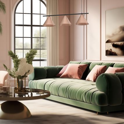 Lámpara colgante con cable CAPITAL 3xGX53/15W/230V oro rosa