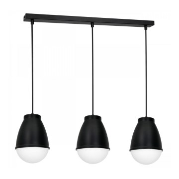 Lámpara colgante con cable CARYON 3xE14/60W/230V negro