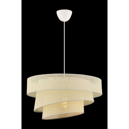 Lámpara colgante con cable COUPER 1xE27/60W/230V blanca