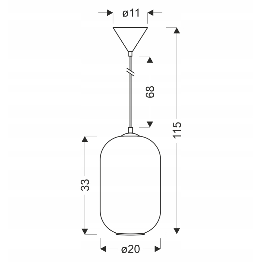 Lámpara colgante con cable CRESTO 1xE27/40W/230V blanca