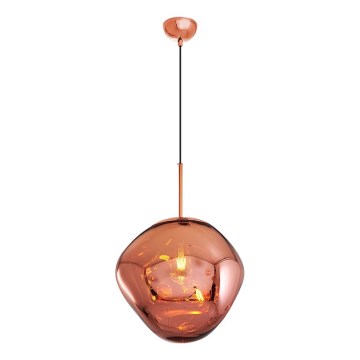 Lámpara colgante con cable CRUMPLED 1xE27/24W/230V, diámetro 36 cm, acabado cobre