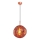 Lámpara colgante con cable CRUMPLED 1xE27/24W/230V, Ø 26 cm, acabado en cobre