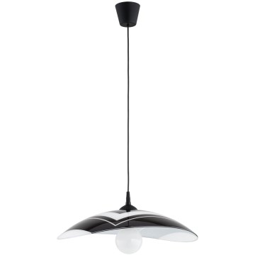 Lámpara colgante con cable CZANI 1xE27/15W/230V negra