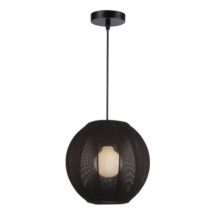 Lámpara colgante con cable DANA 1xE27/15W/230V Ø 25 cm, negra