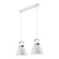 Lámpara colgante con cable DANIELLE 2xE27/60W/230V haya