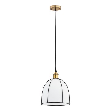 Lámpara colgante con cable DAVE 1xE27/15W/230V dorada/negra
