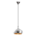 Lámpara colgante con cable DODO 1xE27/40W/230V cromo mate