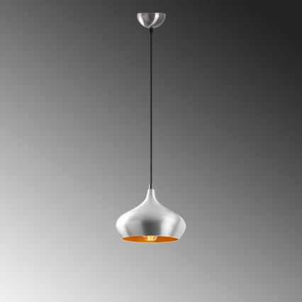 Lámpara colgante con cable DODO 1xE27/40W/230V cromo mate