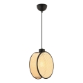 Lámpara colgante con cable DRUM 1xE27/60W/230V beige/negro